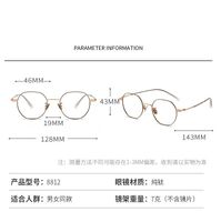 Оправа металлическая из чистого титана SANTA 纯钛S8812