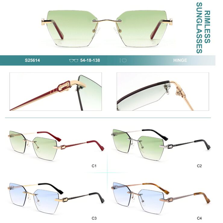 Безободковые поляризационные солнцезащитные металлические очки Big City S25614