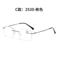 Metal rimless reading glasses with screws and blue light protection, from +1.00 to +6.00 D, RMC=62-64 (see conditions!)