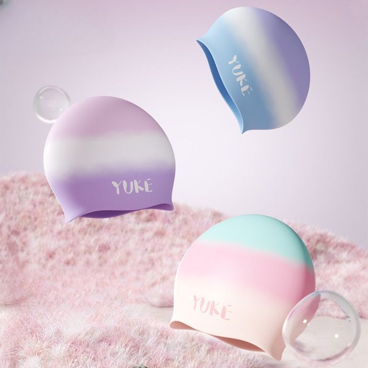 Silicone waterproof swimming cap for women GJ009-YU