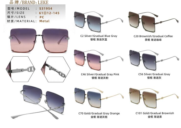 Nylor polarized metal sunglasses Leke L31954AC