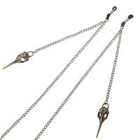 Металлическая нескользящая цепочка, с подвеской в виде полого клюва, для очков и масок GL198