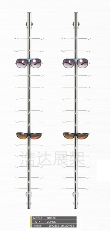 Wall-mount glasses rack with 12-20 slots HD600