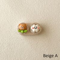 Mini soft contact lens kit retractable W-CT44咖色米色熊