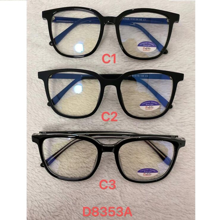 Computer glasses with blue light protection, with box and soft case Defile D8353A