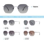 Titanium rimless frame polarized sunglasses TS5014