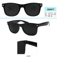 黑框多孔镜 Perforated pinhole glasses Mystery 28008T (case and manual are included)
