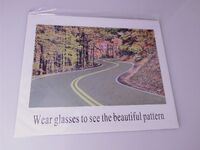 Glasses polarization tester chart 002, 15*10 cm