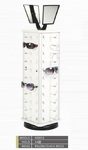 Glasses desk stand with 44 slots and mirrors HD812