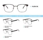 Металлическая оправа с дужками из материала TR-90 со встроенным флексом HL06-06