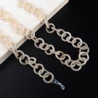 Acrylic non-slip matte chain, concave shape, for glasses and masks GB043