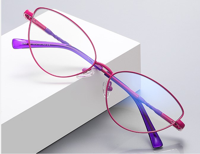 Fashion cat eye metal blue blocker frames for glasses  MORE 3047