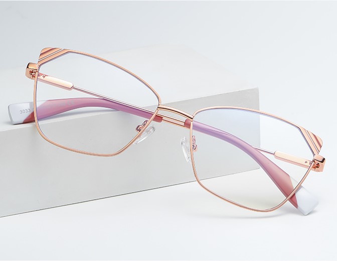 Cat ears color metal blue blocker frames for glasses  MORE 3033