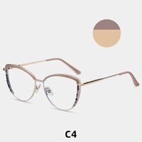 Combined frame (metal + TR90) or glasses with blue light protection, with spring hinges FA87069