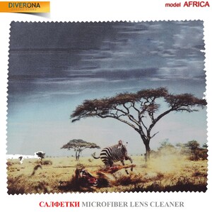 Салфетка для очков из материала микрофибра, плотный материал AFRICA