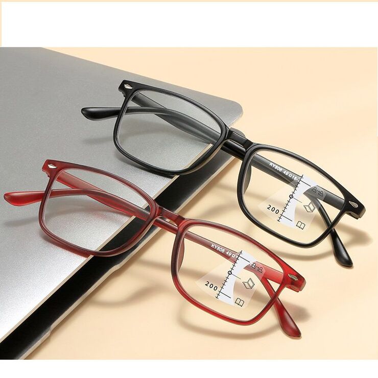 Plastic glasses for reading multi-focus KY806-2多焦点 Blue ray cut protection, diopters from +1.00 to +4.00