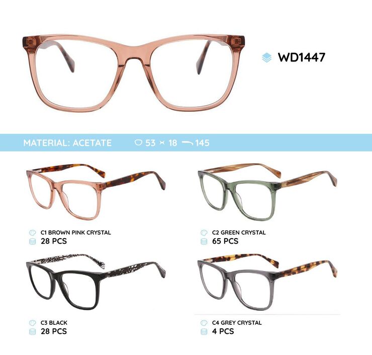 Plastic acetate eyeglasses frame for women WD1447