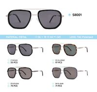 Metal frame polarized sunglasses with spring hinges S8001