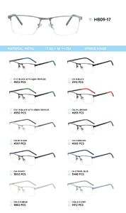 Металлическая оправа с дужками из материала TR-90 HB09-17