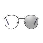 Photochromic metal eyeglasses for reading V6007 with grey lenses, diopters from 0.00 to -6.00, not centered 