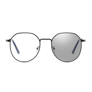 Очки фотохромные металлические для чтения V6007 с серыми линзами, диоптрии от 0.00 до -6.00, не центрованные