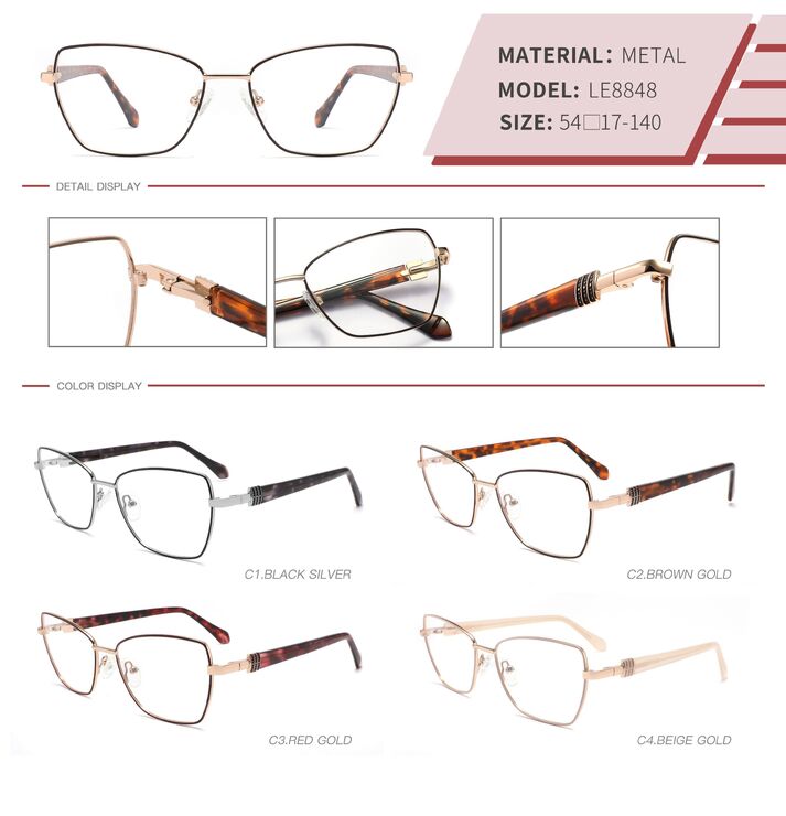 Metal frame with spring hinges LE8848-DA