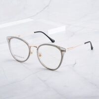 Combined frame (metal + TR90) or glasses with blue light protection, with spring hinges FA87144