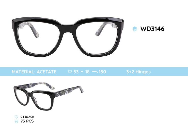 Plastic frames for glasses acetate material WD3146
