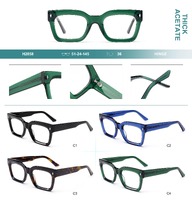 Plastic frames for glasses, thick acetate Big City H2858