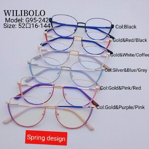 Metal ultrathin frames Wilibolo, with spring hinges G95-242