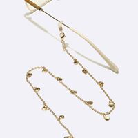 Gold-colored metal non-slip chain, with cooper shell, for glasses and masks GL1462