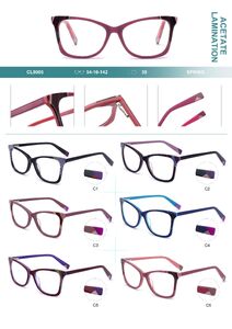 Plastic frames for glasses, acetate lamination Big City CL9005