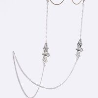 Металлическая нескользящая цепочка серебряного цвета, с летучей мышью, для очков и масок GL842-2