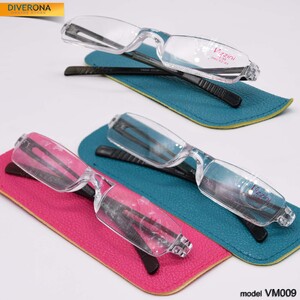 Очки готовые моноблок унисекс в чехле с защитной плёнкой от царапин VIZZINI 连体老花 VM009