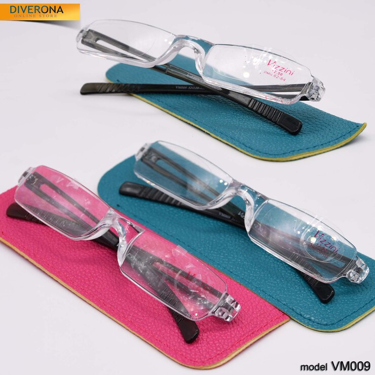 Очки готовые моноблок унисекс в чехле и без чехла с защитной плёнкой от царапин VIZZINI 连体老花 VM009