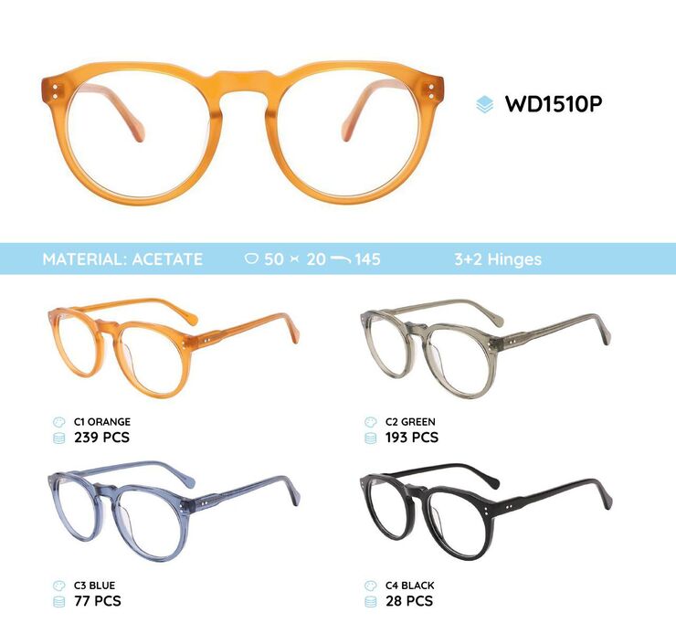 Plastic acetate eyeglasses frame WD1510P