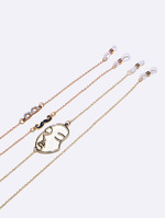 Set of two glasses chain with pearls and rice beads GM102