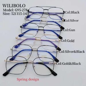 Оправа металлическая ультратонкая мужская с флексом Wilibolo G95-278