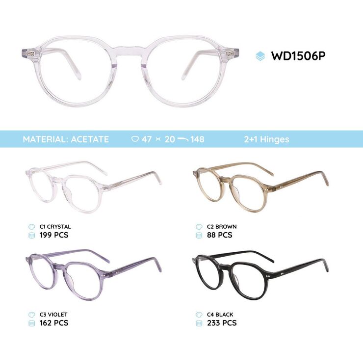 Plastic acetate eyeglasses frame WD1506P