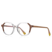 Optical frame student glasses, two-color, fashion, cross-border plastic frames for glasses TR90+CA material (flex hinges) FOCUS FCS20213