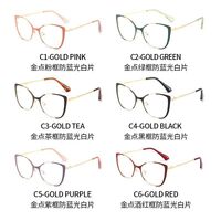 Metal glasses with blue light and UV protection 9713-3-GT