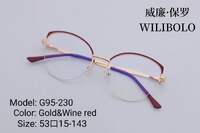 Nylor metal ultrathin frames Wilibolo, with spring hinges G95-230
