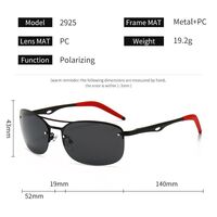 Polarized aluminum-magnesium sunglasses with UV400 protection 2925-GT