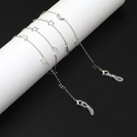 Metal non-slip chain, with star and moon, for glasses and masks GL693