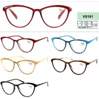 Ready-made plastic frame glasses for women Vizzini V8191, diopters from -4.00 to +4.00