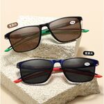 TR90 glasses for reading, photochromic, with Blue ray cut protection, diopters from +1.00 to +4.00, RMC=62-64, KY1118-4变色老花