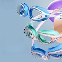 Swimming waterproof anti-fog goggles for kids (3-14 years), with earplugs and box, YJ5001-YU