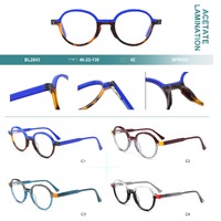 Plastic frames for glasses, acetate lamination with spring hinges Big City BL-2843