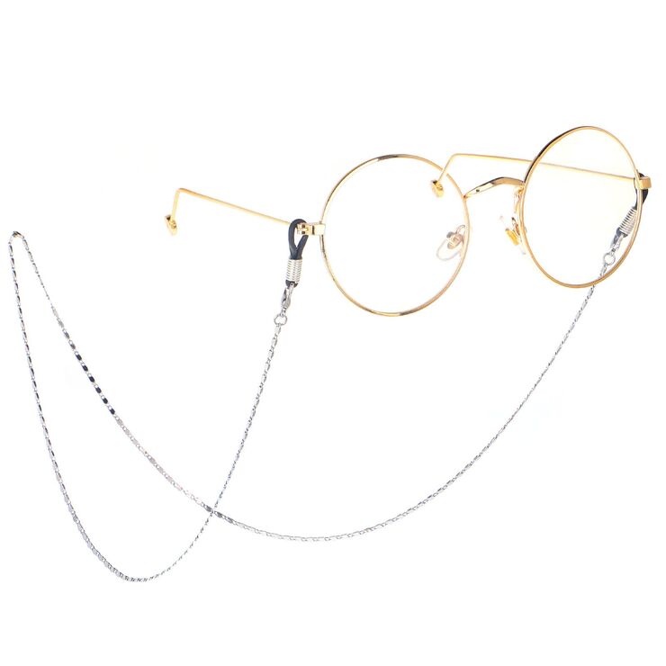 Silver-colored metal non-slip chain, for glasses and masks GS006