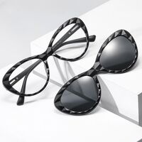 Plastic frame with flex + polarized sun protection magnet clip-on El Dorado EL2350D